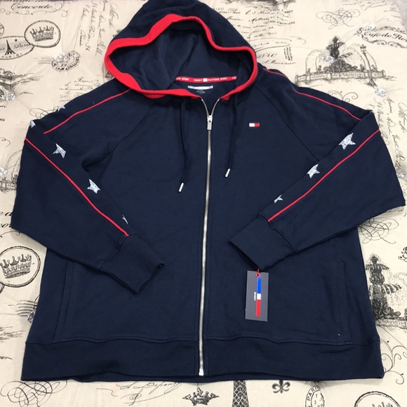 🎁 Tommy Hilfiger Plus Size Star Zip Hoodie - Picture 2 of 5